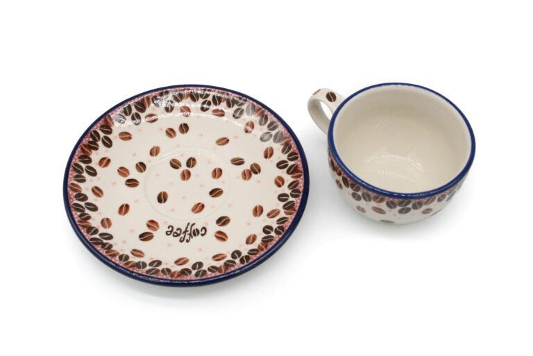 Filiżanka duże espresso, wzór Kawowy, Ceramika Bolesławiec (2) Filiżanka duże espresso, wzór Kawowy, Ceramika Bolesławiec (2)
