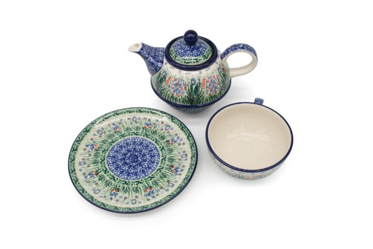 Komplet okrągły czajniczek z filiżanką Leśna Polana, Ceramika Bolesławiec (2) Komplet okrągły czajniczek z filiżanką Leśna Polana, Ceramika Bolesławiec (2)