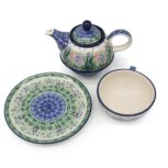 Komplet okrągły czajniczek z filiżanką Leśna Polana, Ceramika Bolesławiec (2)