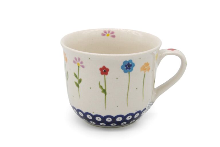 Kubek – bawarka Delikatne Kwiaty, Ceramika Bolesławiec