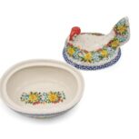 Mały pojemnik - kura Żonkile, Ceramika Bolesławiec (2)