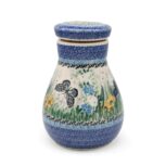 Pojemnik na kawę Motyl na Kwiecistej Łące, Ceramika Bolesławiec