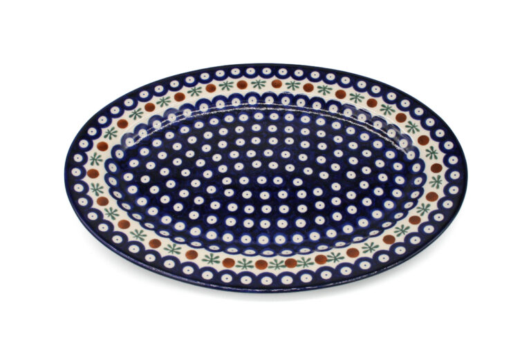 Półmisek owalny duży Kropka i Oliwka, Ceramika Bolesławiec