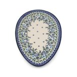 Talerz - jajo bardzo duży Drobne Niezapominajki, Ceramika Bolesławiec