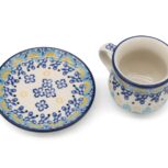 Baryłka ze spodeczkiem na espresso Gwiazdki i Kwiatuszki, Ceramika Bolesławiec (2)