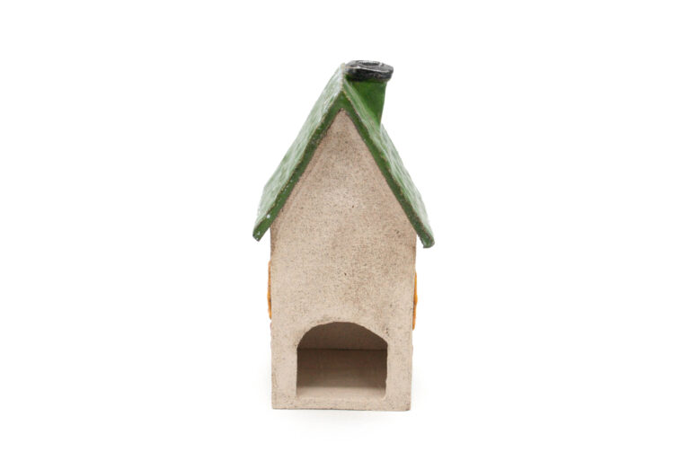 Domek ceramiczny na świeczkę - Zielony dach 4 (3) Domek ceramiczny na świeczkę - Zielony dach 4 (3)