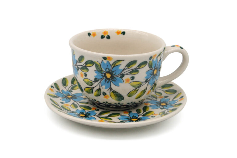 Filiżanka Błękitne Kwiaty, Ceramika Bolesławiec