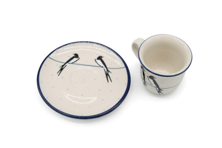 Filiżanka espresso Jaskółki, Ceramika Bolesławiec (2) Filiżanka espresso Jaskółki, Ceramika Bolesławiec (2)