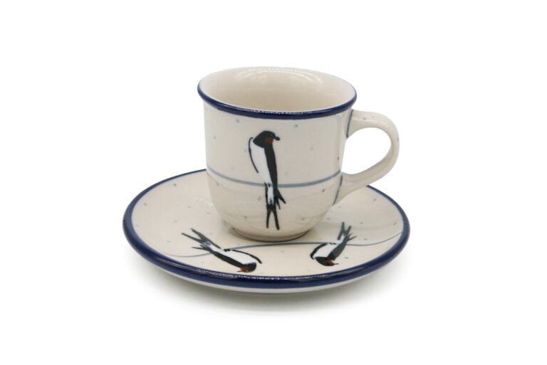 Filiżanka espresso Jaskółki, Ceramika Bolesławiec