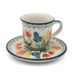 Filiżanka espresso Motyl i Kwiecie, Ceramika Bolesławiec
