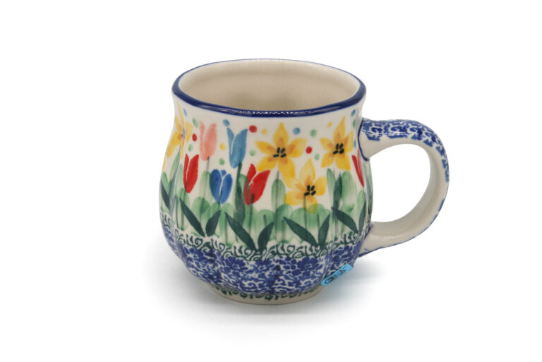 Kubek-dynia Żonkile i Tulipany, Ceramika Bolesławiec