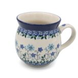 Kubek baryłka mały Kobaltowy Ogród, Ceramika Bolesławiec