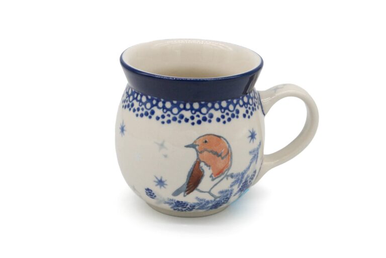 Kubek baryłka mały Świąteczny Ptaszek, Ceramika Bolesławiec