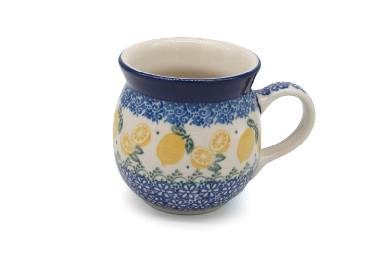 Kubek baryłka mały, wzór Cytrynowy, Ceramika Bolesławiec