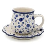 Kubek - dynia ze spodkiem Szafirowe Kropki, Ceramika Bolesławiec
