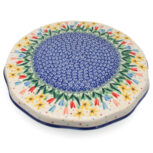 Patera na tort Żonkile i Tulipany, Ceramika Bolesławiec (2)