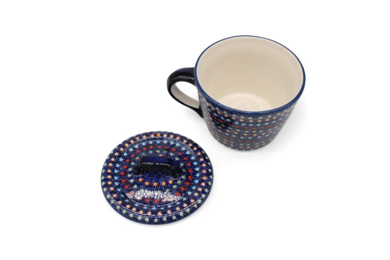 Smalcówka z pokrywką Kolorowe Kropeczki - 400 ml, Ceramika Bolesławiec (2) Smalcówka z pokrywką Kolorowe Kropeczki - 400 ml, Ceramika Bolesławiec (2)