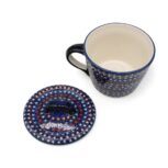 Smalcówka z pokrywką Kolorowe Kropeczki - 400 ml, Ceramika Bolesławiec (2)