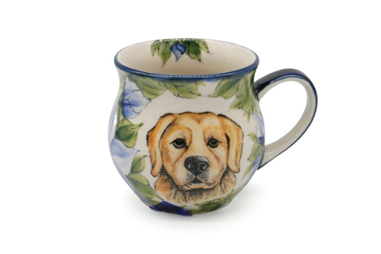 Unikatowy kubek Golden Retriever, Ceramika Bolesławiec