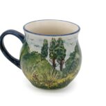 Unikatowy kubek Kury w Ogrodzie, Ceramika Bolesławiec (2)