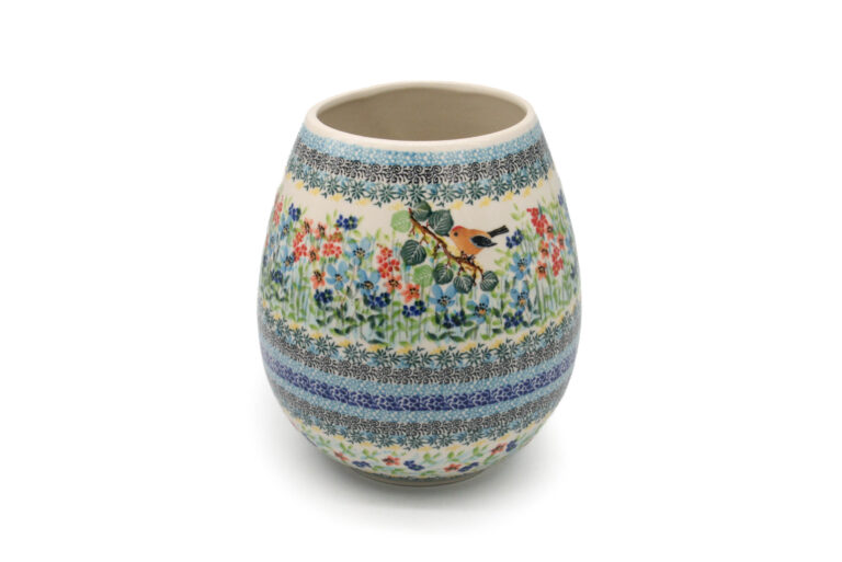 Wazon bardzo duży Ptaszek na Kolorowej Łące, Ceramika Bolesławiec