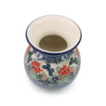 Wazon duży Motyl i Czerwone Kwiaty, Ceramika Bolesławiec (2)