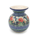 Wazon duży Motyl i Czerwone Kwiaty, Ceramika Bolesławiec