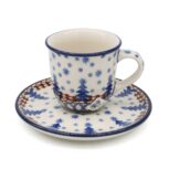 Filiżanka espresso Choinki Niebieskie, Ceramika Bolesławiec