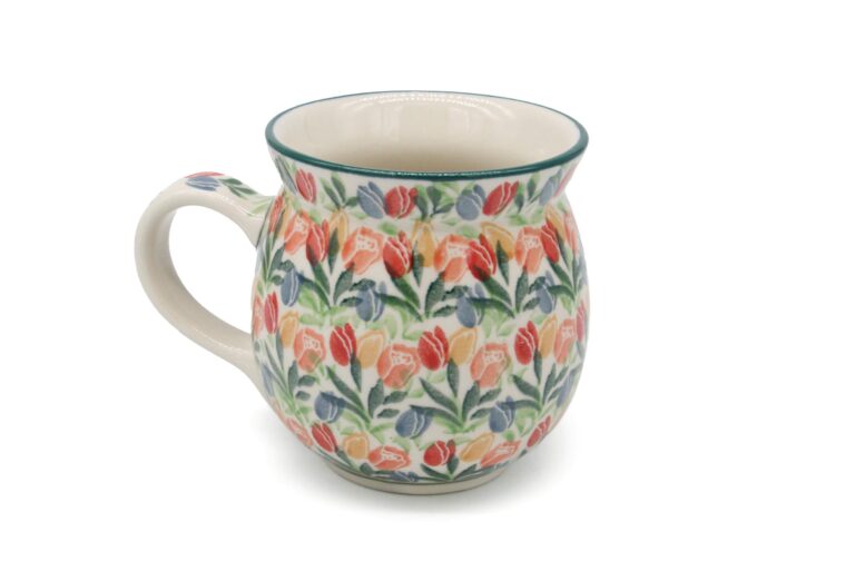 Bardzo duży kubek baryłka 500 ml, wzór Holenderskie Tulipany, Ceramika Bolesławiec (2) Bardzo duży kubek baryłka 500 ml, wzór Holenderskie Tulipany, Ceramika Bolesławiec (2)