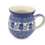 Bardzo duży kubek baryłka 500 ml Blue, Ceramika Bolesławiec