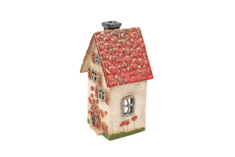 Domek ceramiczny na świeczkę – Czerwony dach 6 (2) Domek ceramiczny na świeczkę – Czerwony dach 6 (2)