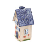 Domek ceramiczny na świeczkę – Granatowy dach 2 (2)