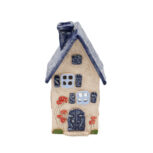 Domek ceramiczny na świeczkę – Granatowy dach 2