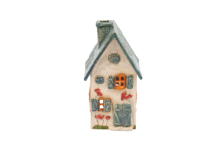Domek ceramiczny na świeczkę – Morski dach 6