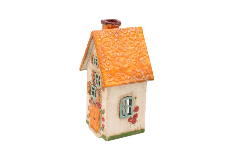 Domek ceramiczny na świeczkę – Pomarańczowy dach 2 (2) Domek ceramiczny na świeczkę – Pomarańczowy dach 2 (2)