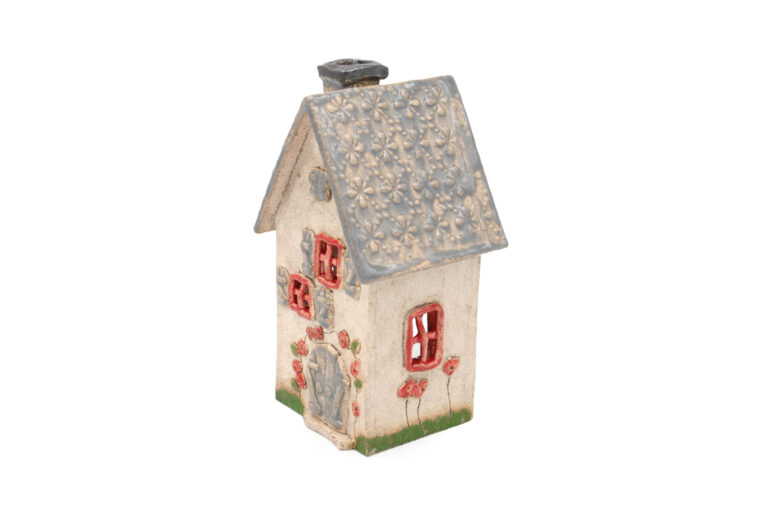 Domek ceramiczny na świeczkę – Szary dach (2) Domek ceramiczny na świeczkę – Szary dach (2)