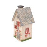 Domek ceramiczny na świeczkę – Szary dach (2)