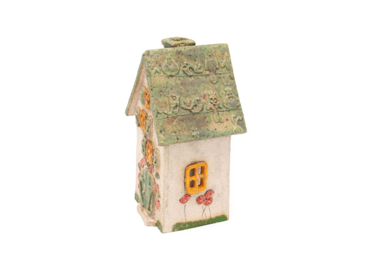 Domek ceramiczny na świeczkę – Zielonkawy dach (2) Domek ceramiczny na świeczkę – Zielonkawy dach (2)