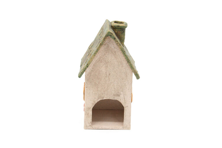 Domek ceramiczny na świeczkę – Zielonkawy dach (3) Domek ceramiczny na świeczkę – Zielonkawy dach (3)