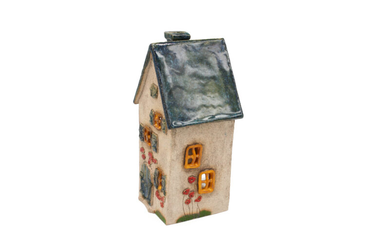 Duży domek ceramiczny na świeczkę – Morski dach (2) Duży domek ceramiczny na świeczkę – Morski dach (2)