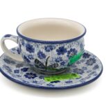Filiżanka elegancka Szafirowa Ważka - II Gatunek, Ceramika Bolesławiec