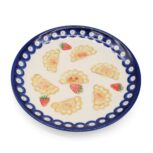 Talerz śniadaniowy Pierogi z Truskawkami, Ceramika Bolesławiec